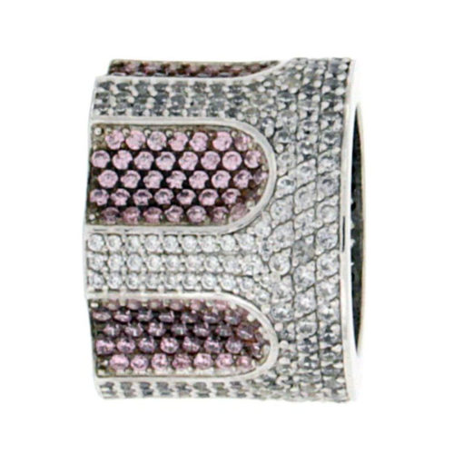 Golgotha Ring Cylinder CZ Sterling Rose Gold Yellow Gold