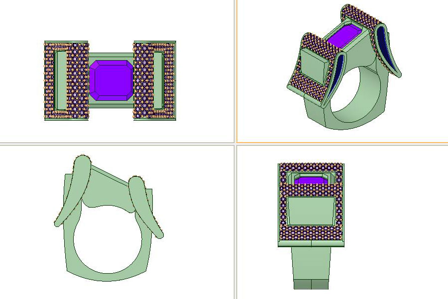 Private Commission Production Process Design CAD Rendering Buckle Ring