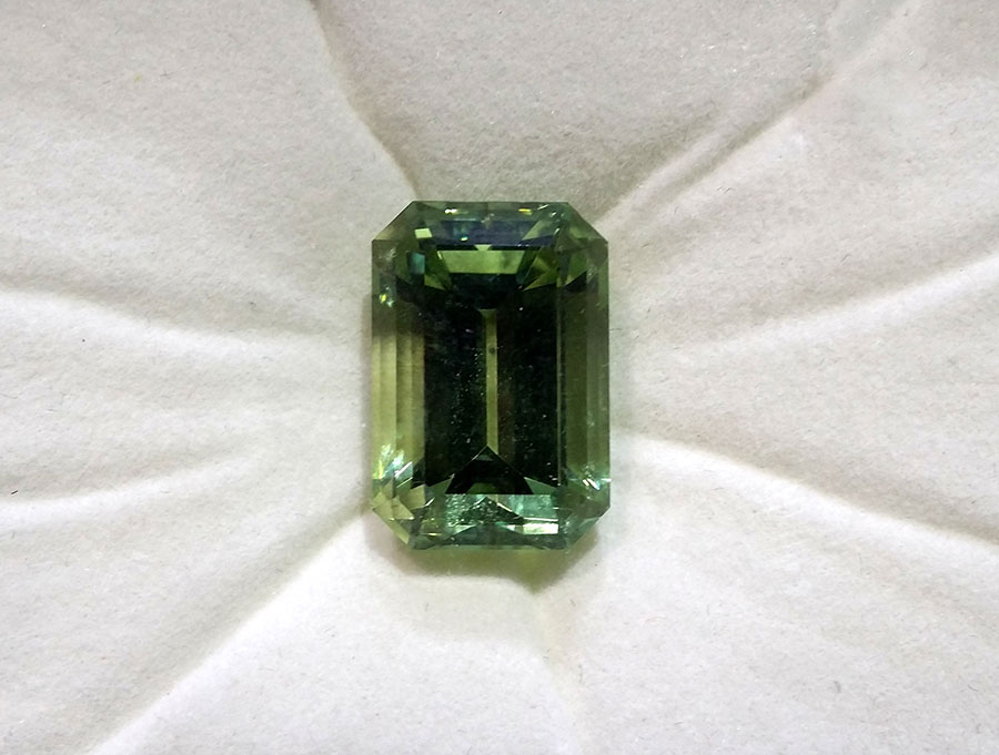 Private Commission Production Process Design Emerald Cut Limegreen Tourmaline Crystals and Gems Pendant